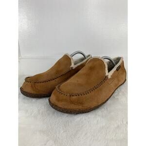 Columbia Men's YM5241-287 Brown Shearling Suede Slippers Size 10